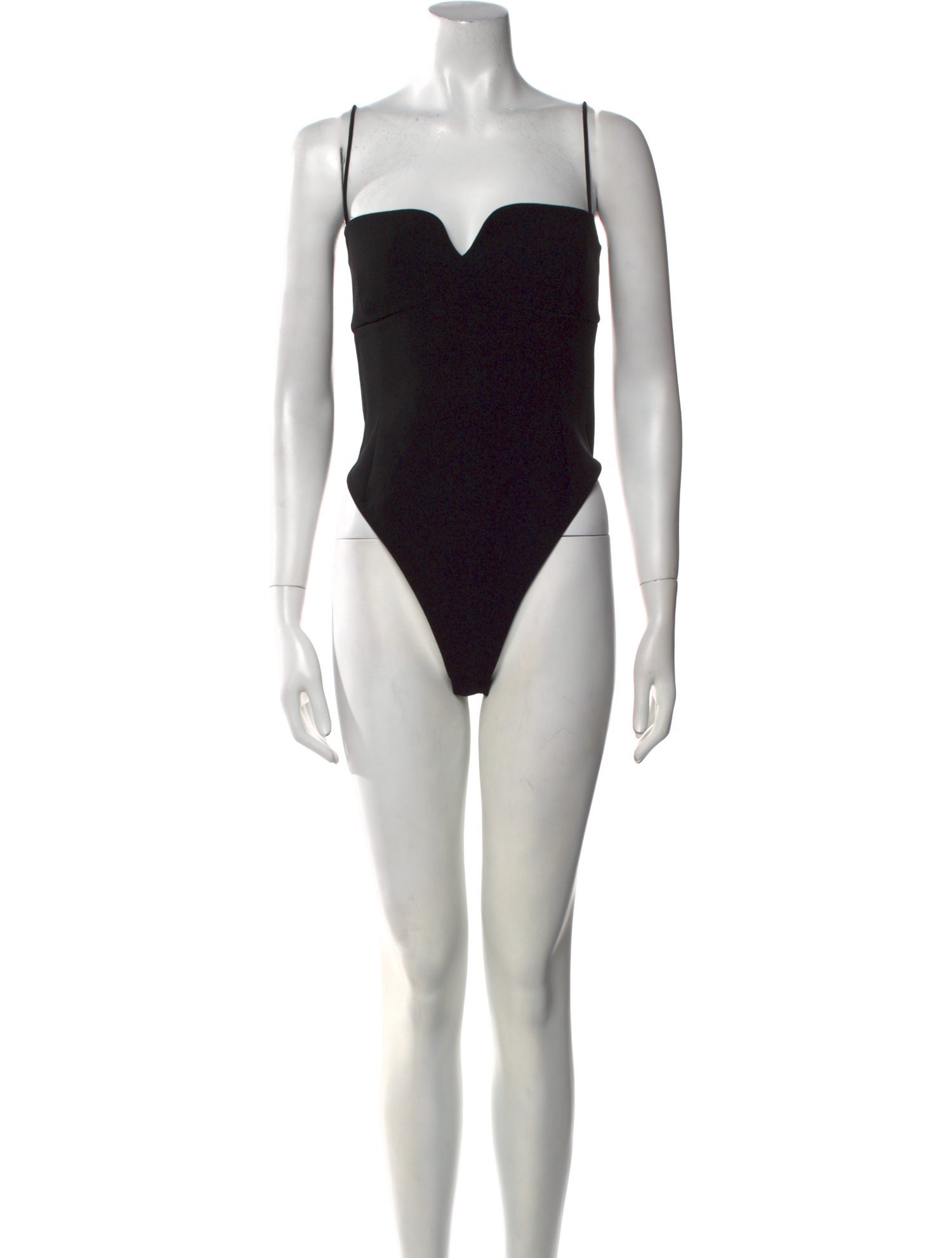 Magda Butrym Wool Square Neckline Bodysuit