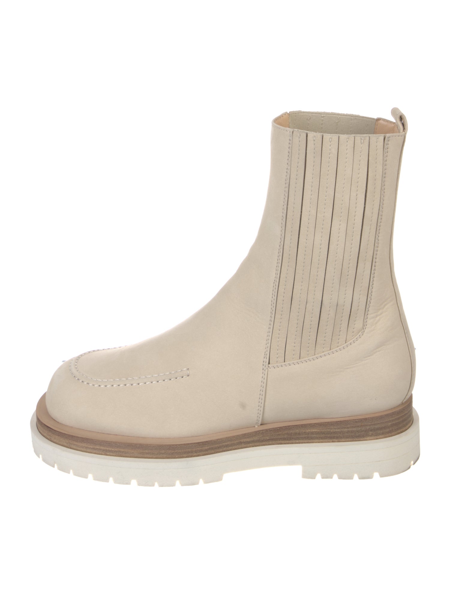 Magda Butrym Suede Leather Trim Embellishment Rain Boots