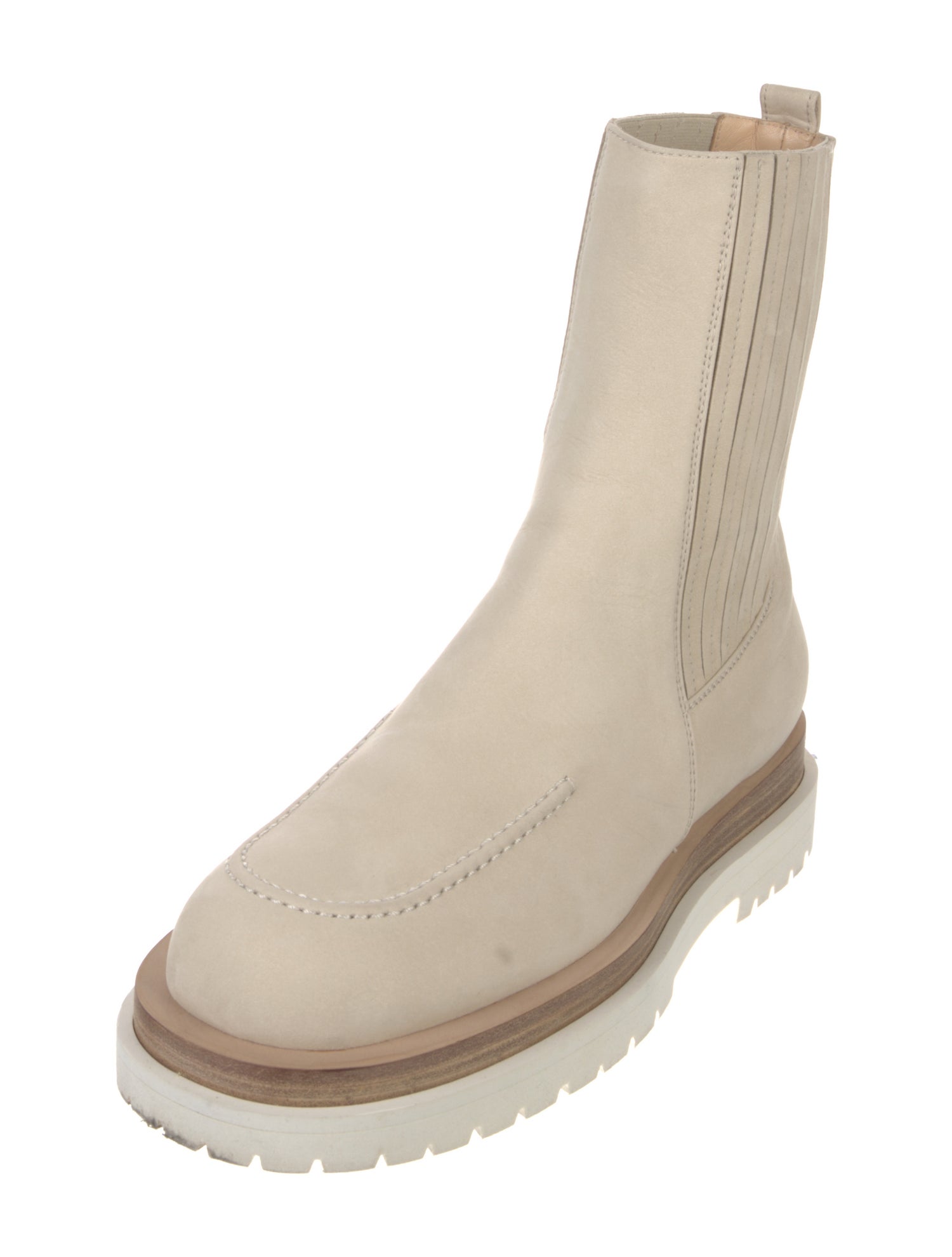 Magda Butrym Suede Leather Trim Embellishment Rain Boots