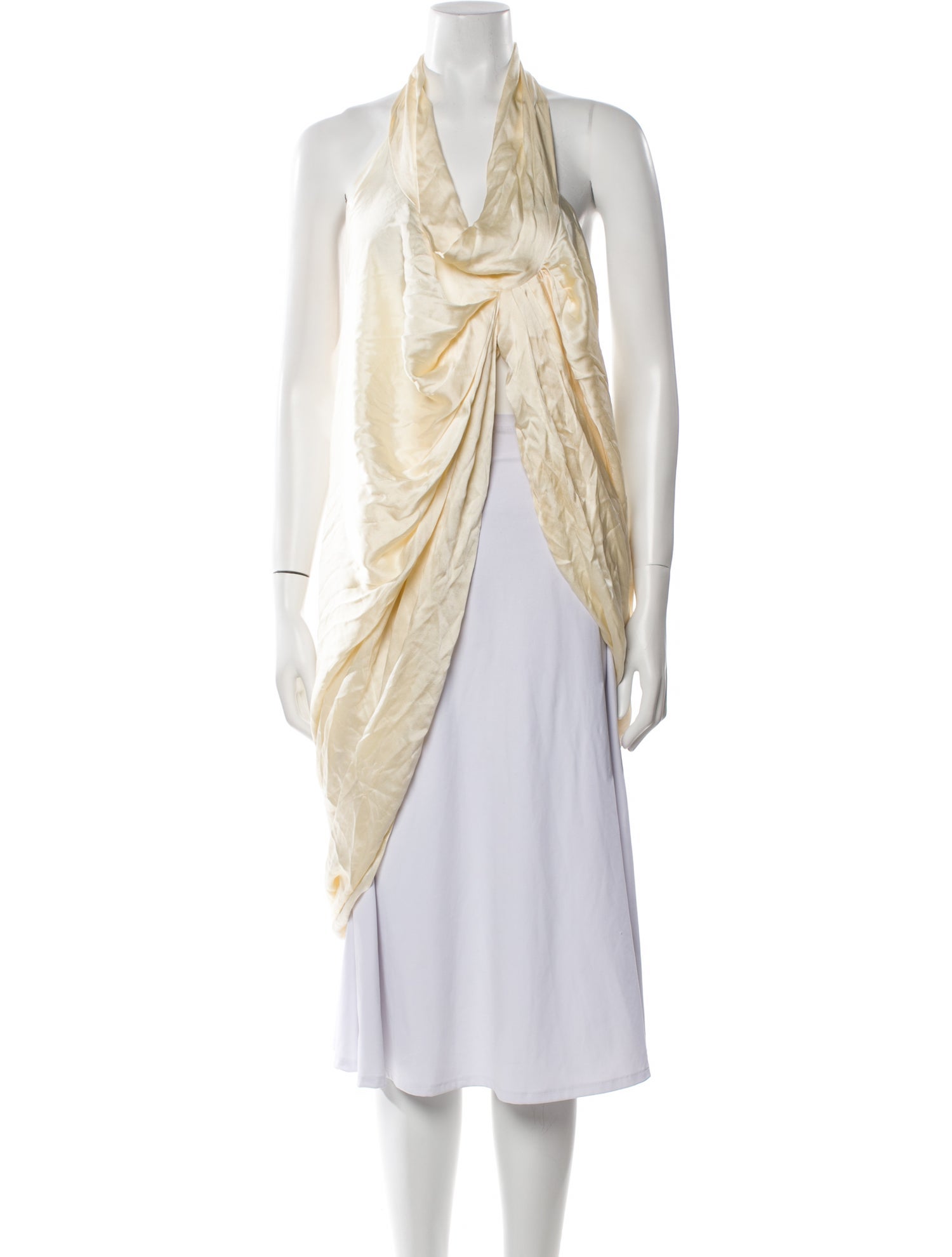 Magda Butrym Silk Cowl Neck Tunic