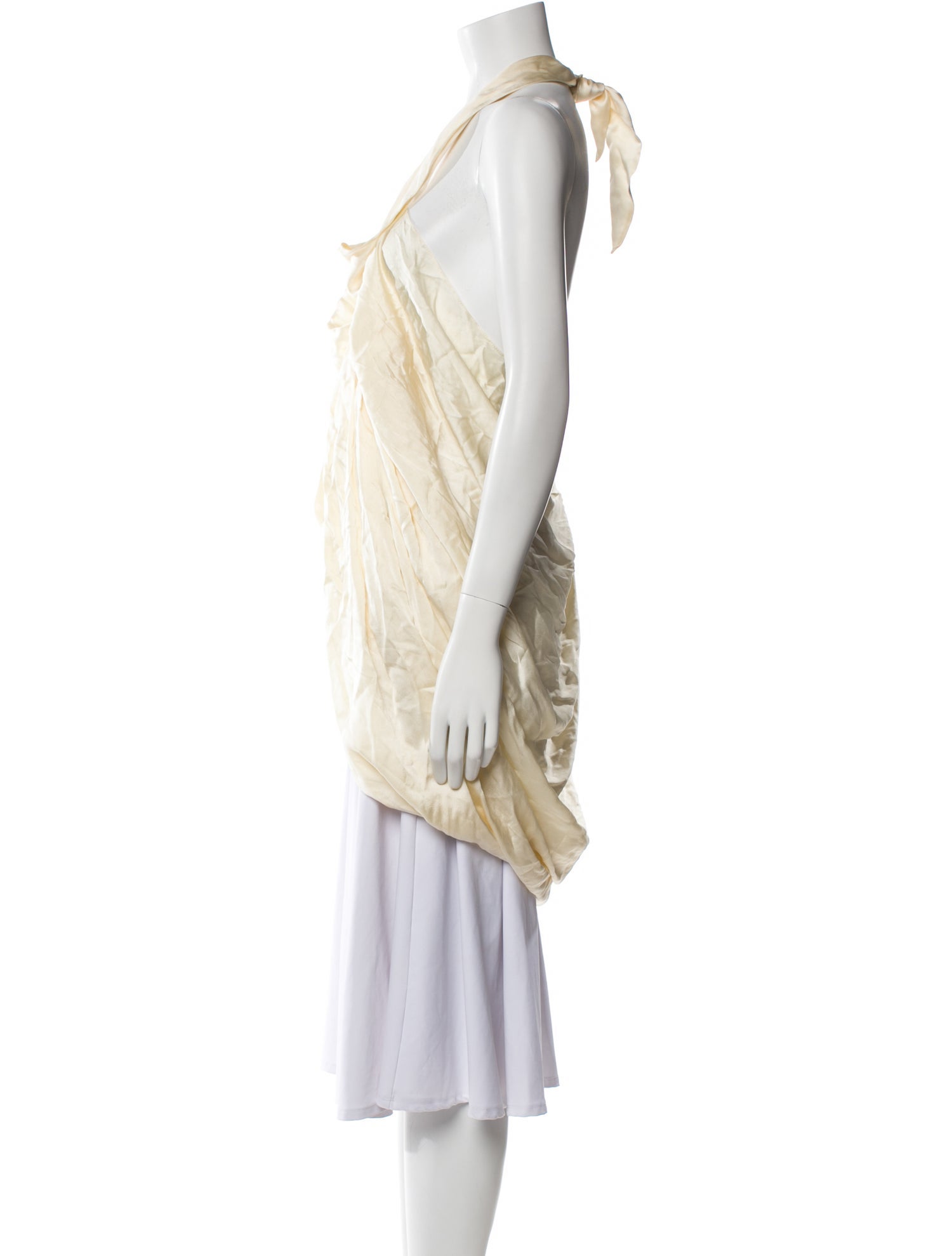Magda Butrym Silk Cowl Neck Tunic