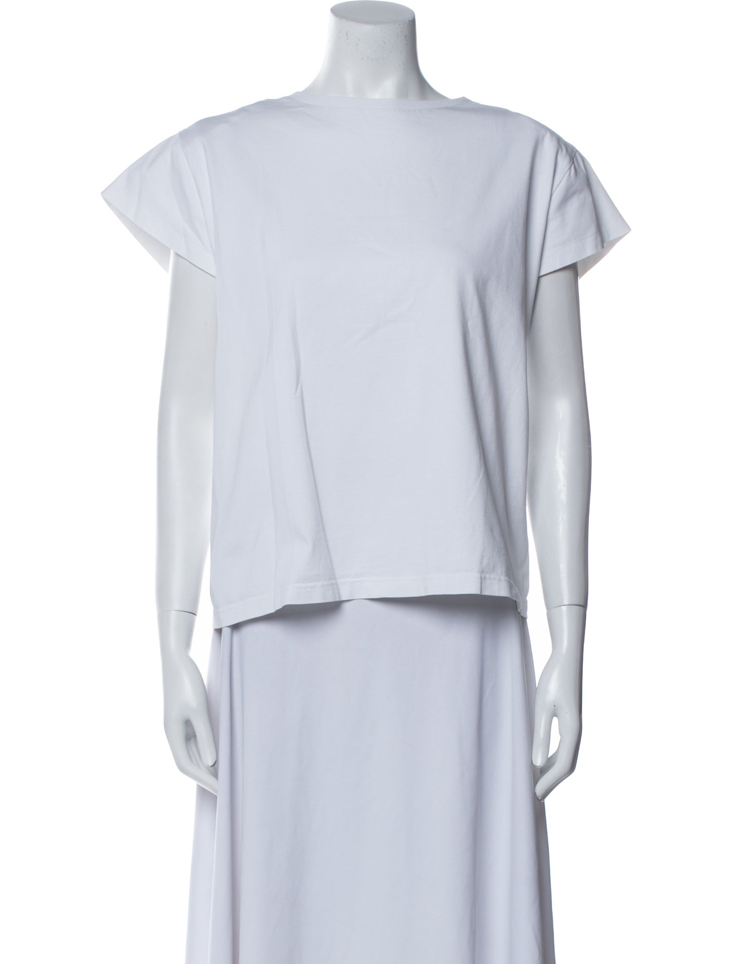 Magda Butrym Bateau Neckline Short Sleeve T-Shirt