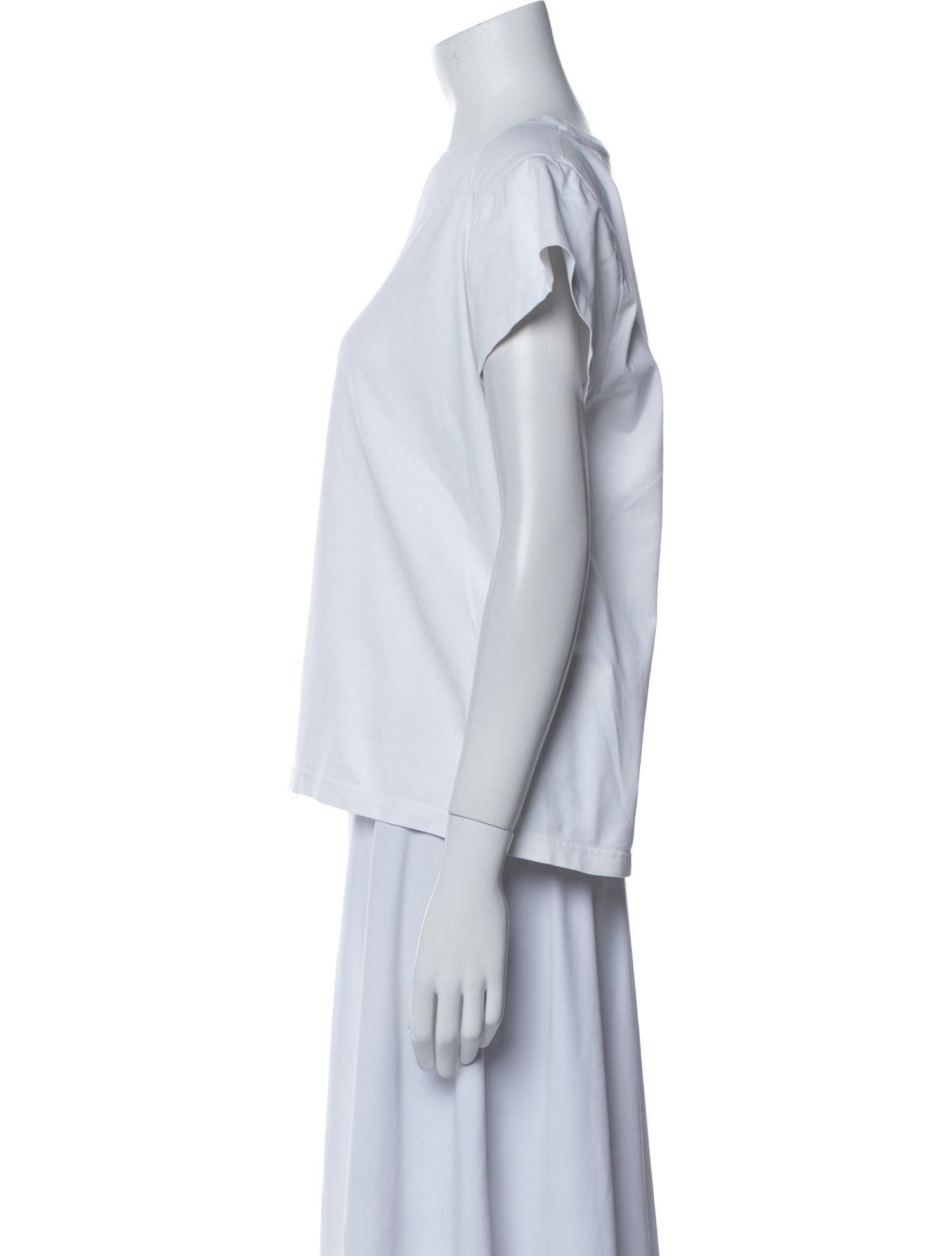 Magda Butrym Bateau Neckline Short Sleeve T-Shirt