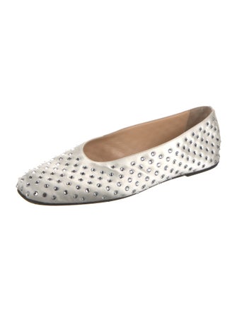 Magda Butrym Suede Crystal Embellishments Flats
