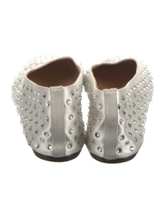Magda Butrym Suede Crystal Embellishments Flats