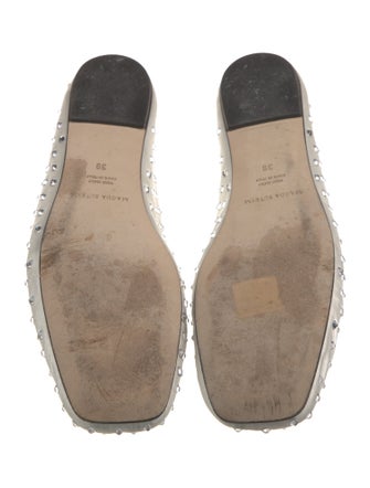Magda Butrym Suede Crystal Embellishments Flats