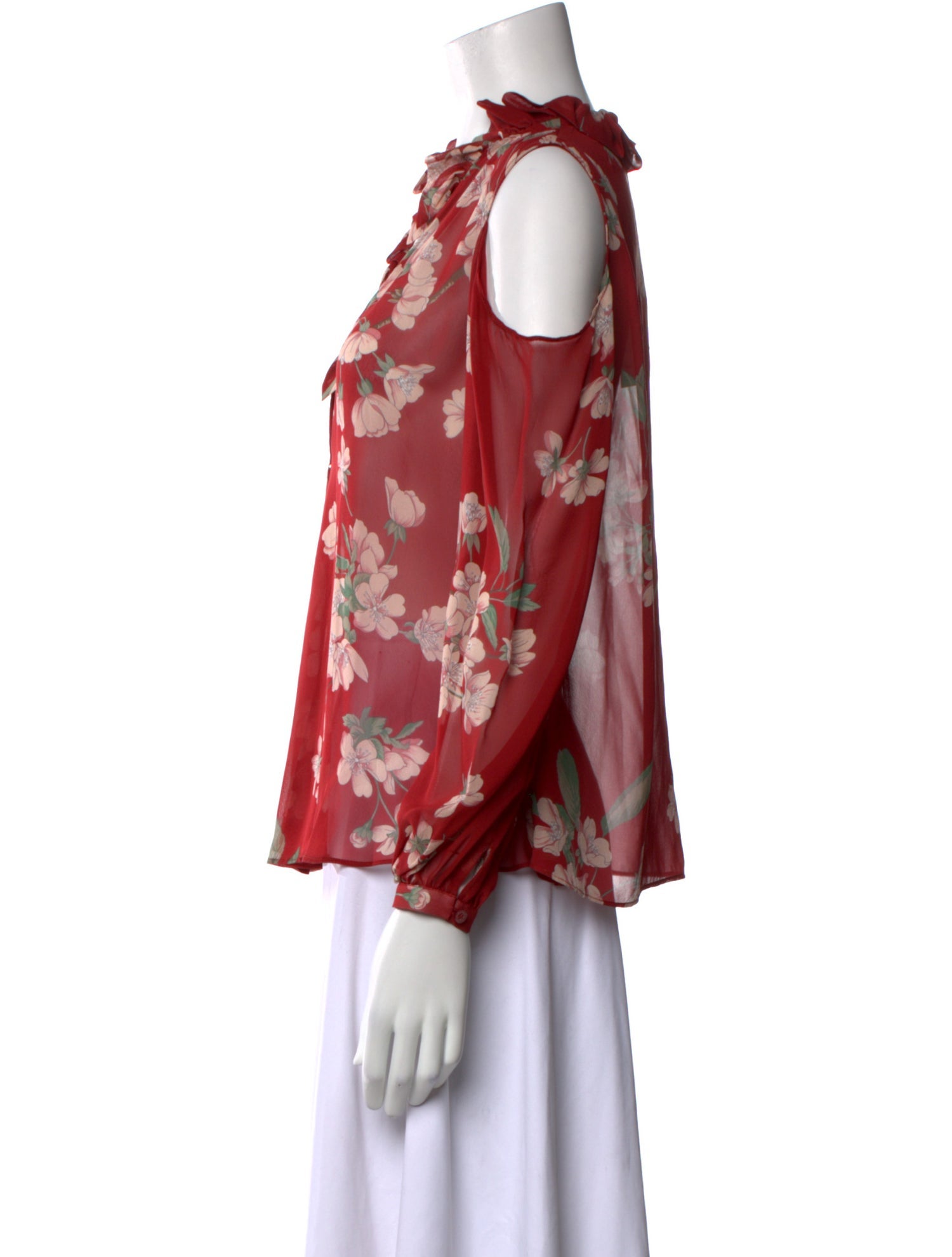 Magda Butrym Floral Print V-Neck Blouse