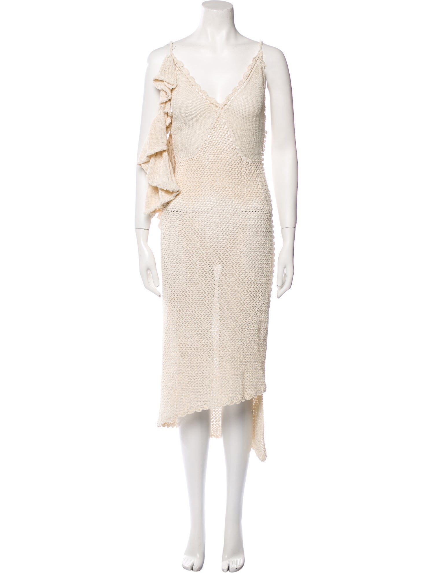 Magda Butrym V-Neck Midi Length Dress