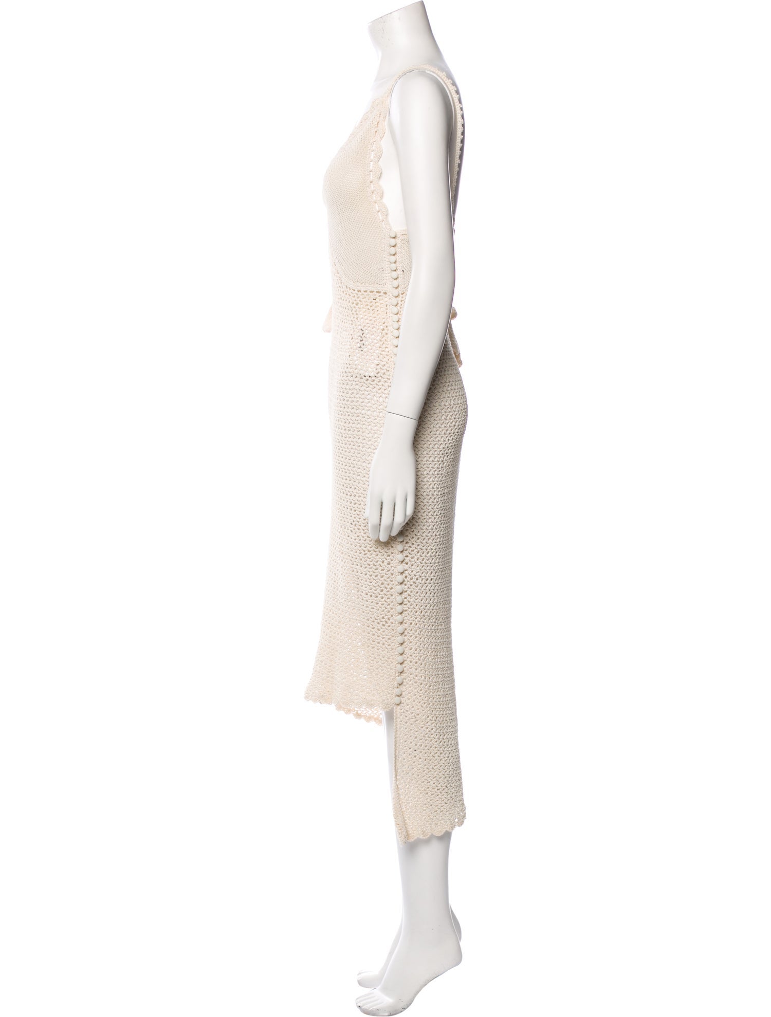 Magda Butrym V-Neck Midi Length Dress