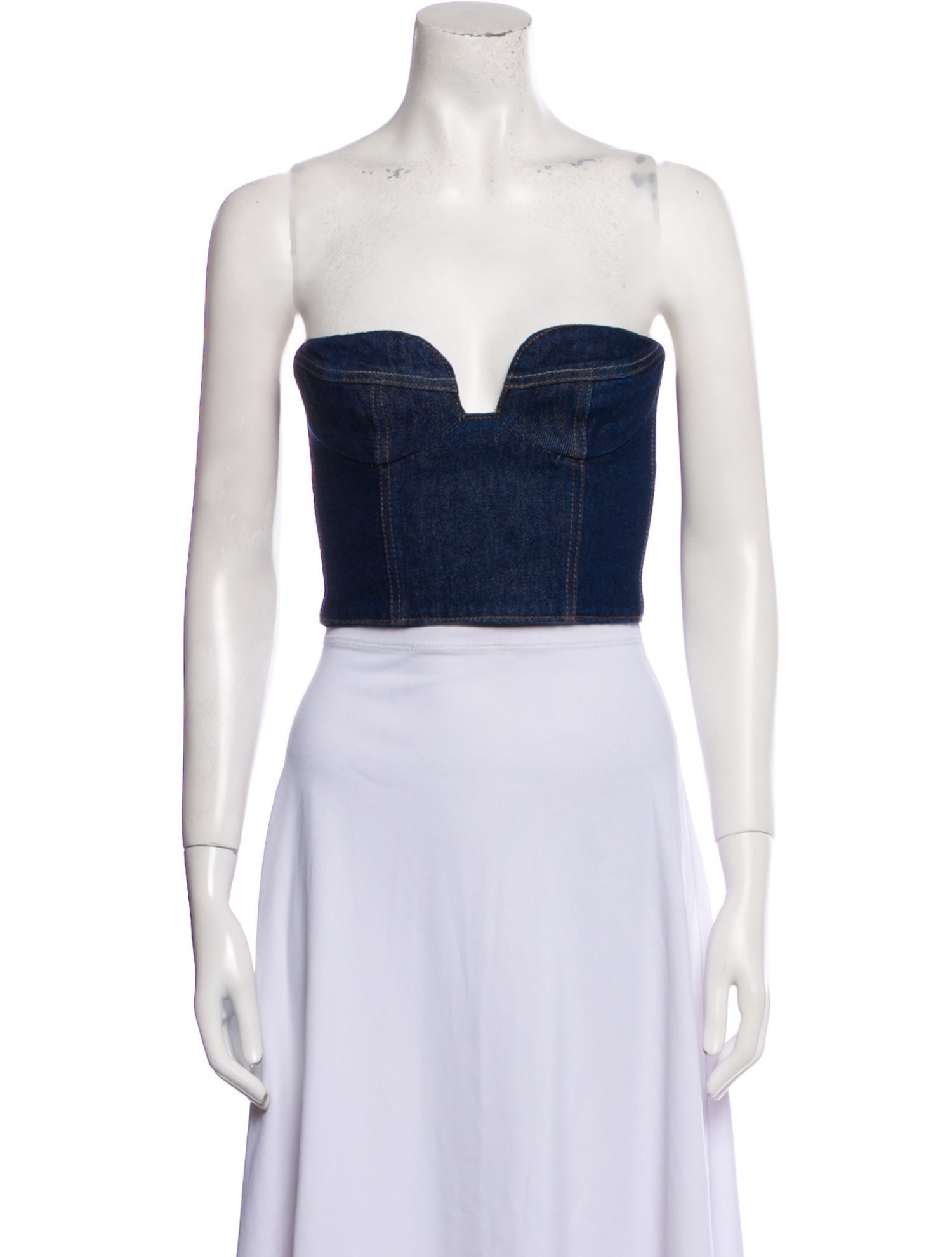 Magda Butrym Strapless Crop Top