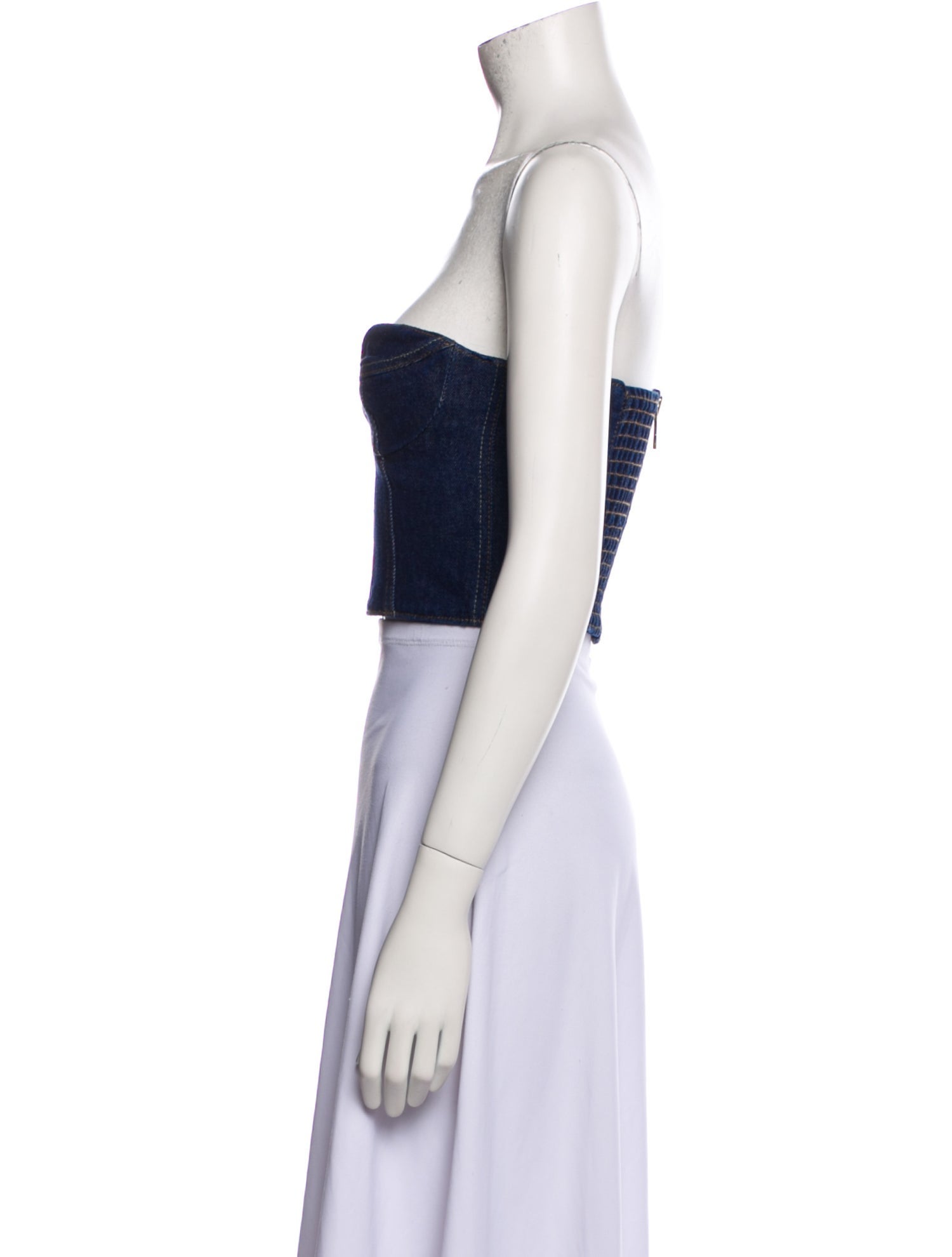 Magda Butrym Strapless Crop Top