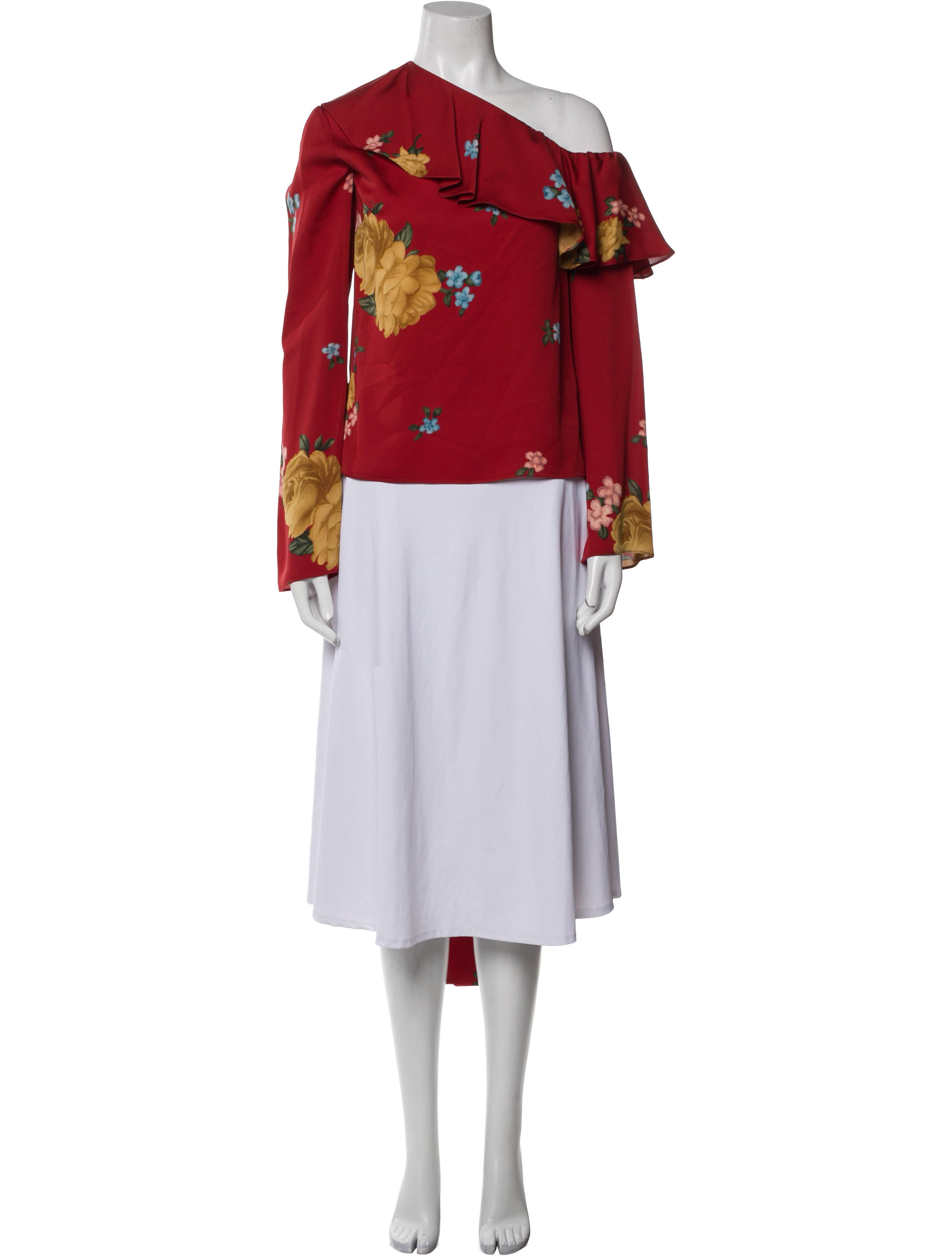 Magda Butrym Silk Floral Print Blouse