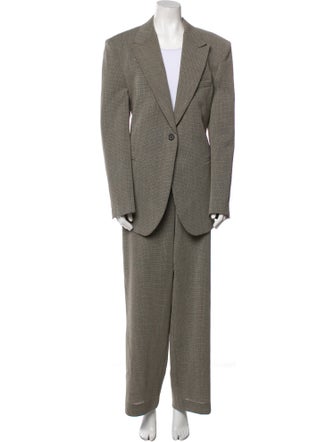Magda Butrym Wool Tweed Pattern Pantsuit