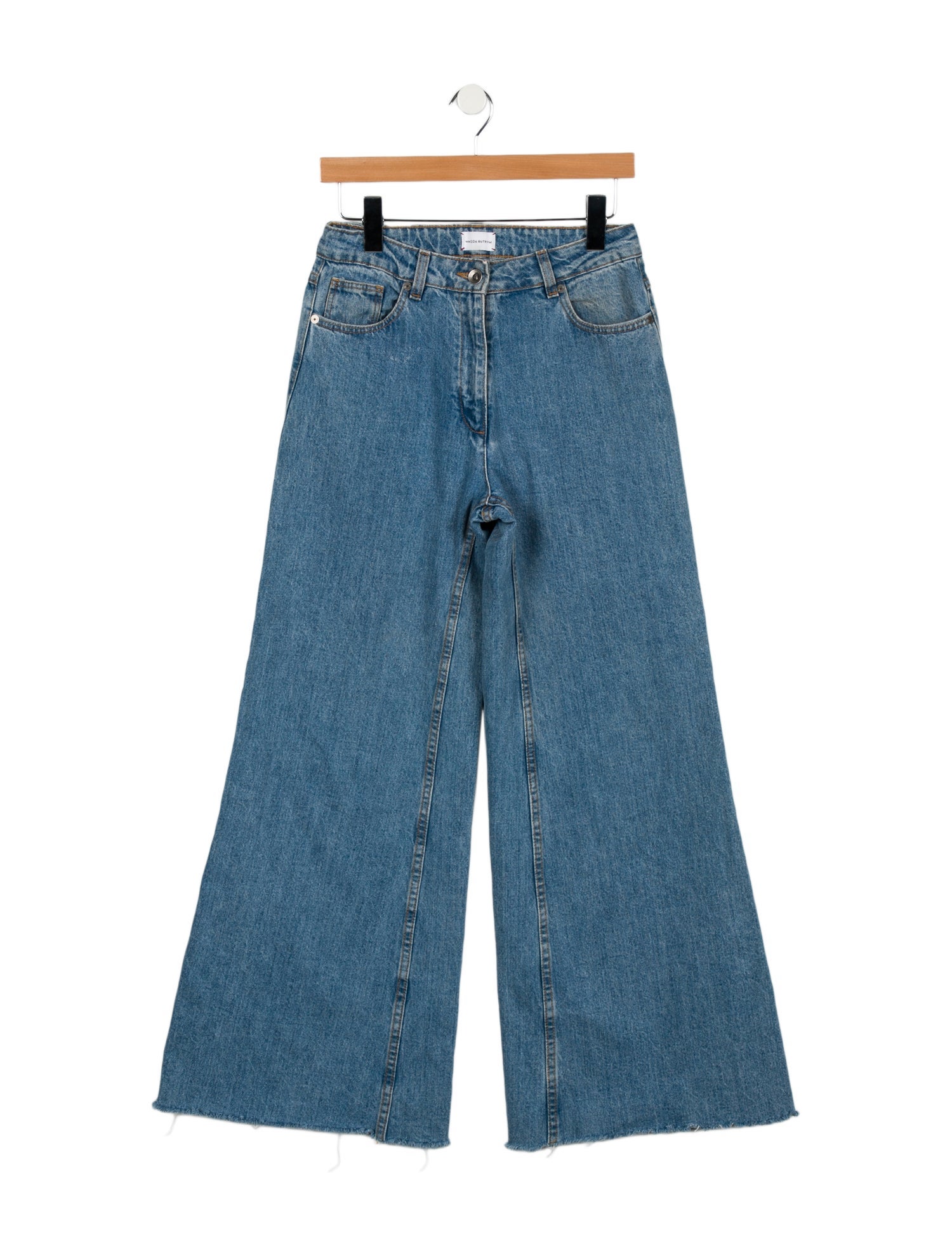 Magda Butrym Mid-Rise Wide Leg Jeans