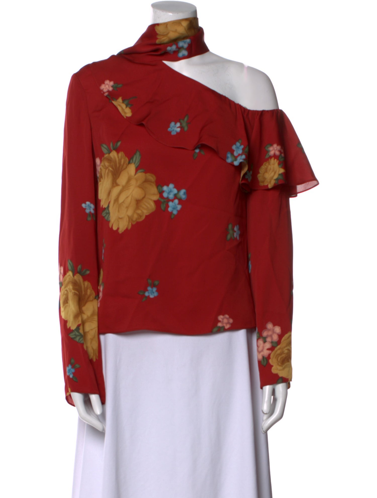 Magda Butrym Silk Floral Print Blouse
