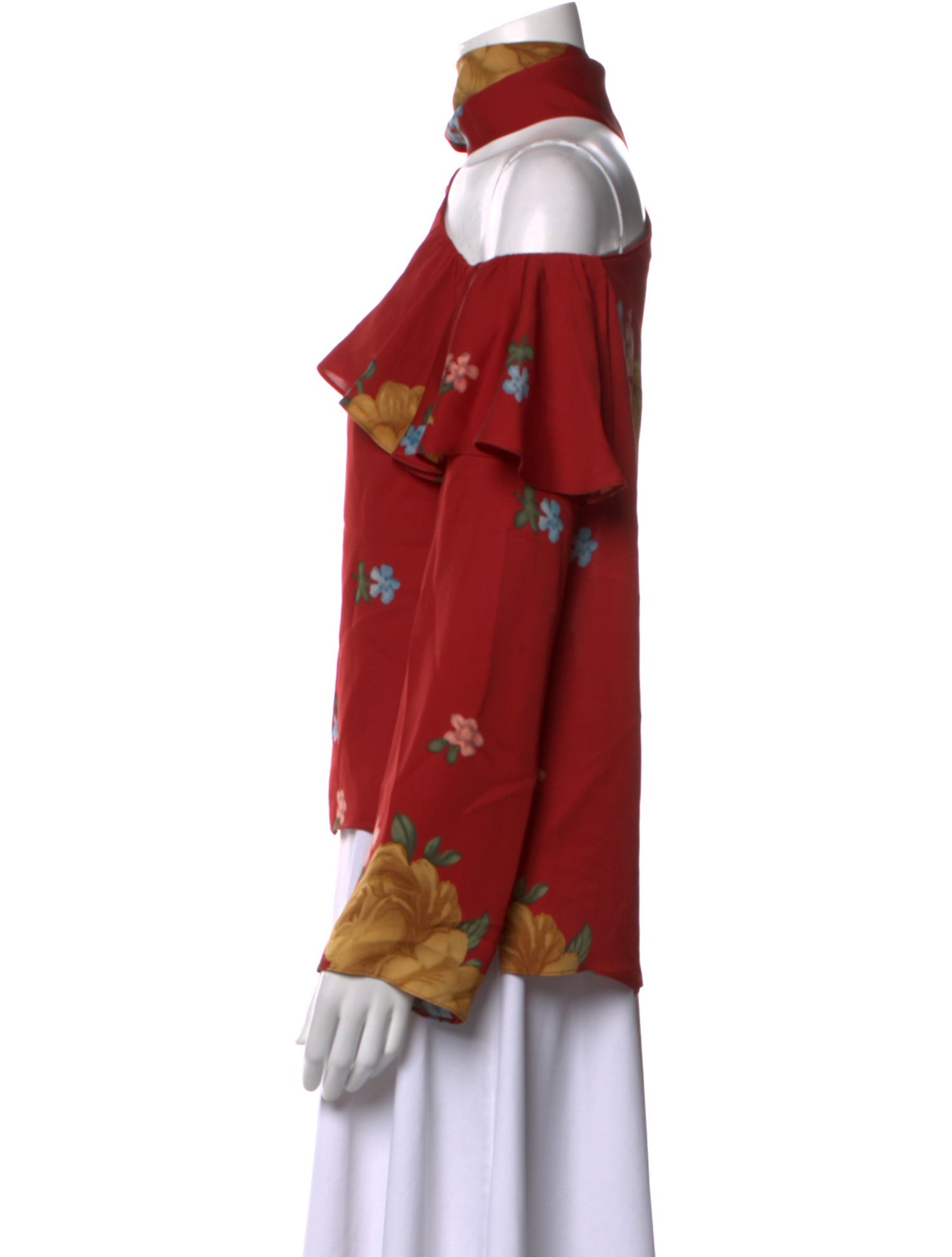 Magda Butrym Silk Floral Print Blouse