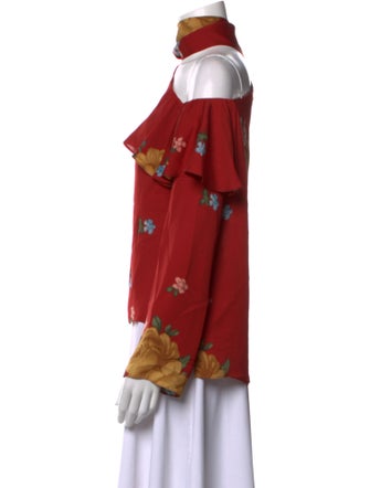 Magda Butrym Silk Floral Print Blouse