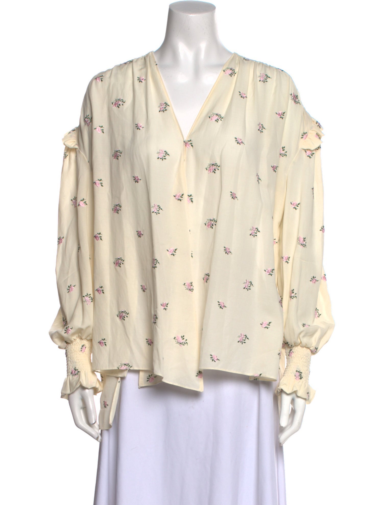 Magda Butrym Silk Printed Blouse