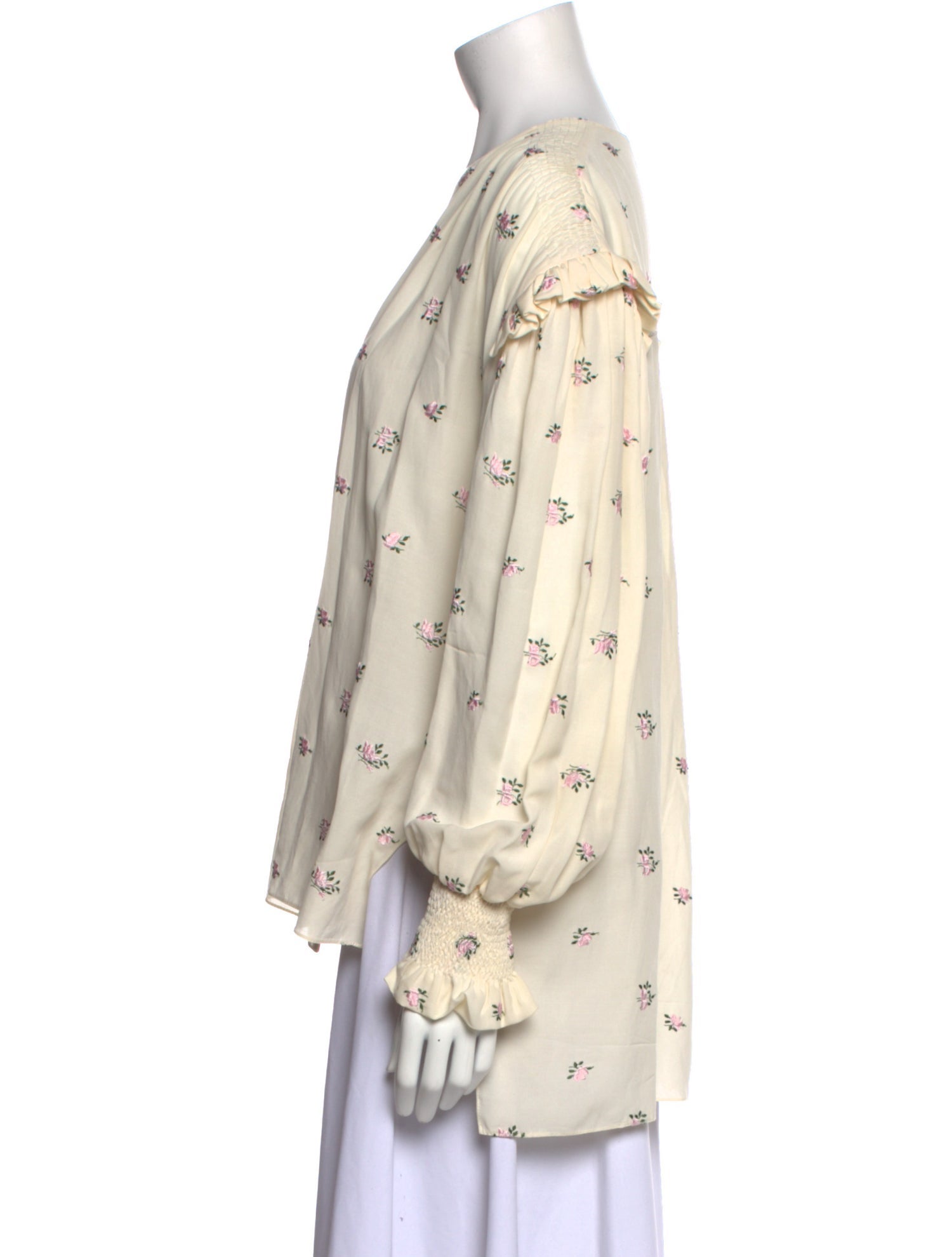 Magda Butrym Silk Printed Blouse