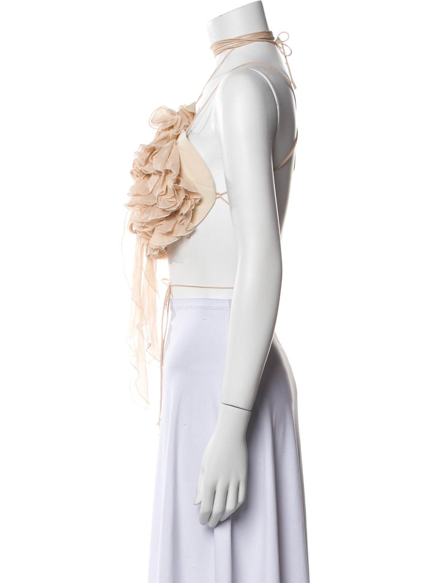 Magda Butrym Silk Halterneck Crop Top