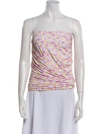 Magda Butrym Printed Strapless Top