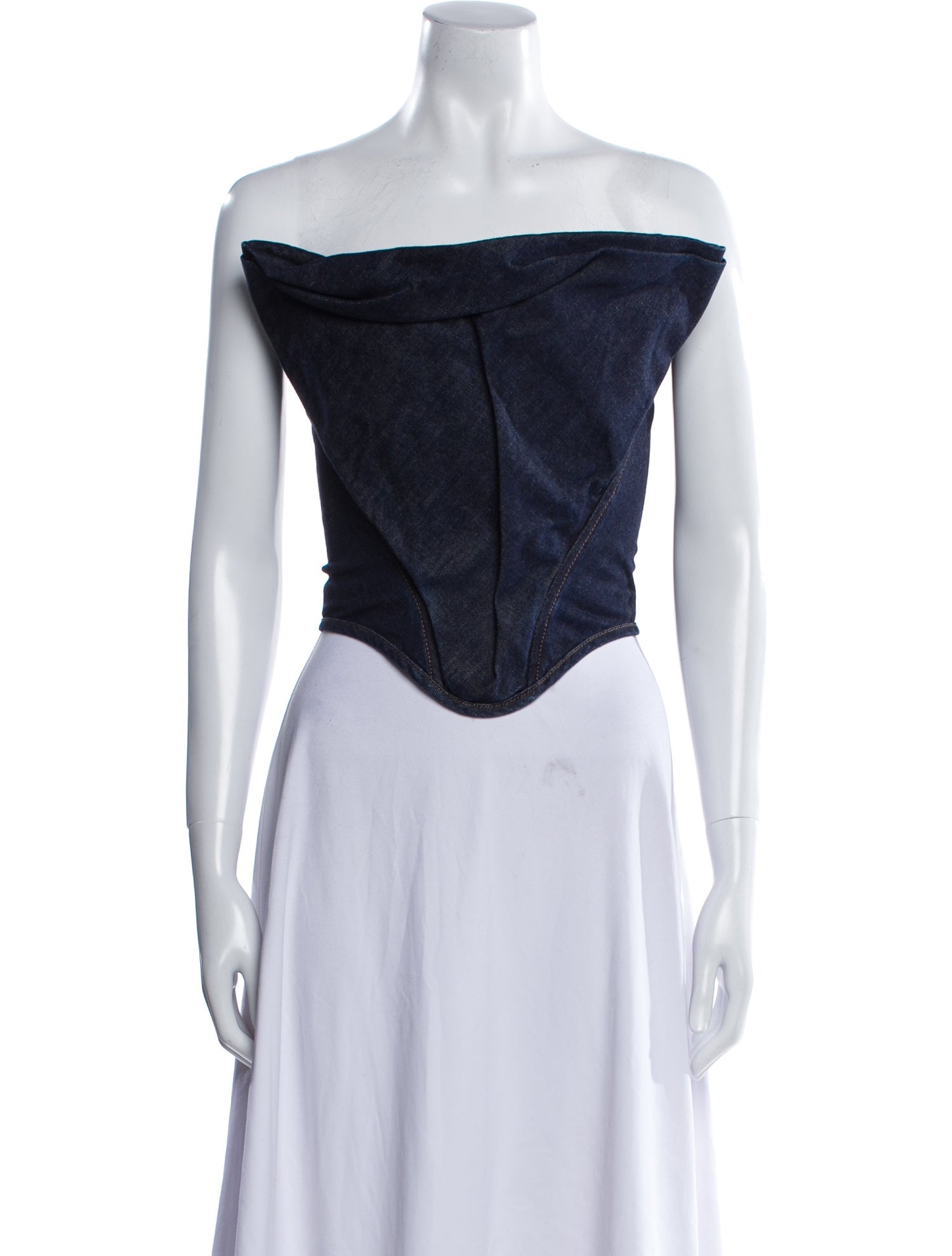 Magda Butrym Off-The-Shoulder Sleeveless Crop Top