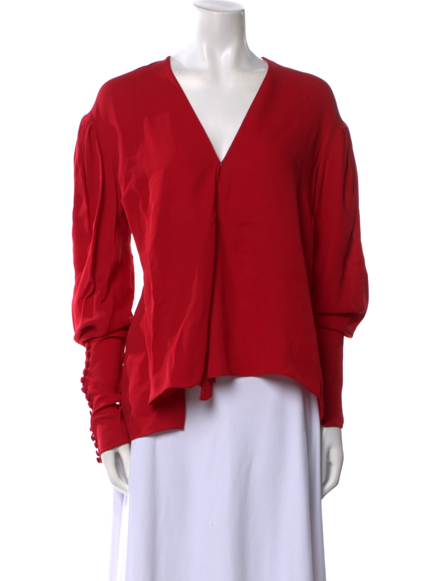 Magda Butrym Silk V-Neck Blouse