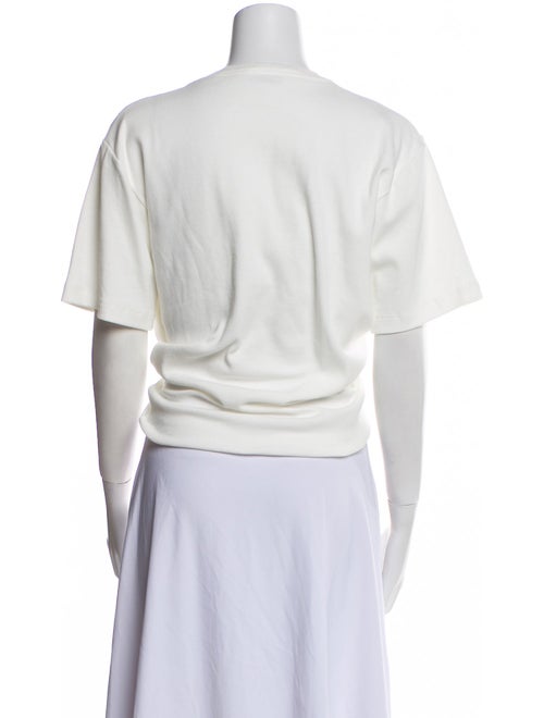 Magda Butrym Crew Neck Short Sleeve Crop Top