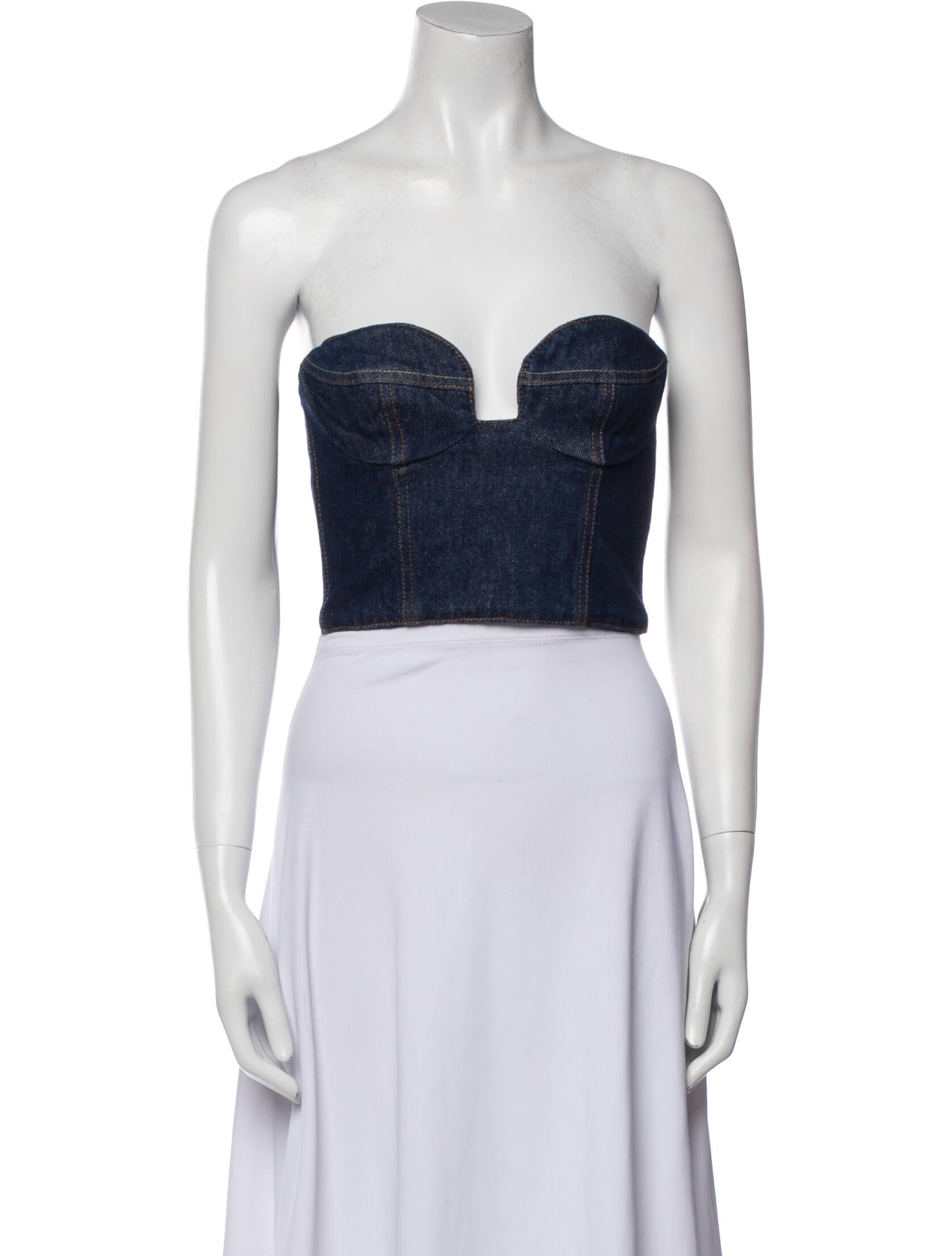 Magda Butrym Strapless Crop Top