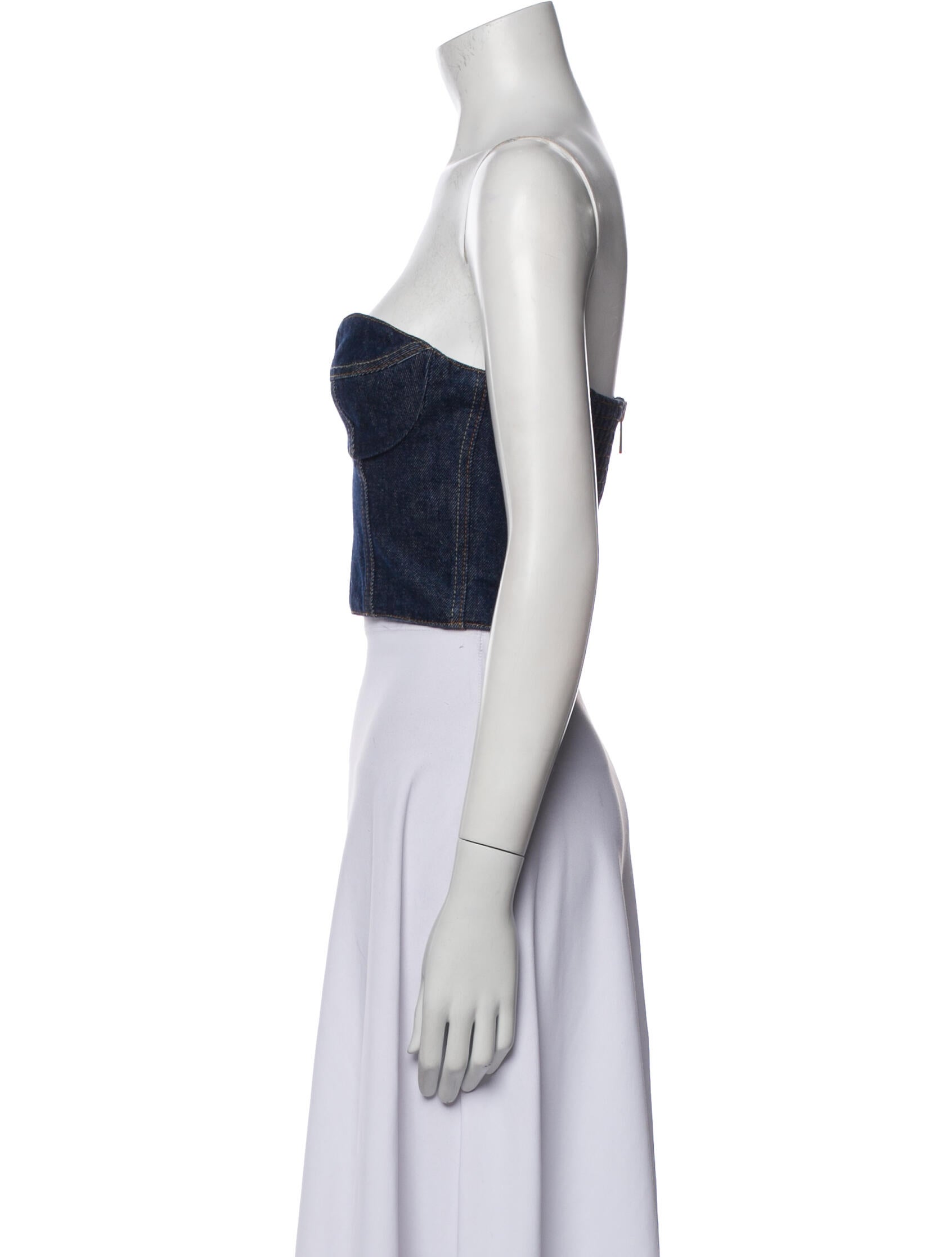 Magda Butrym Strapless Crop Top