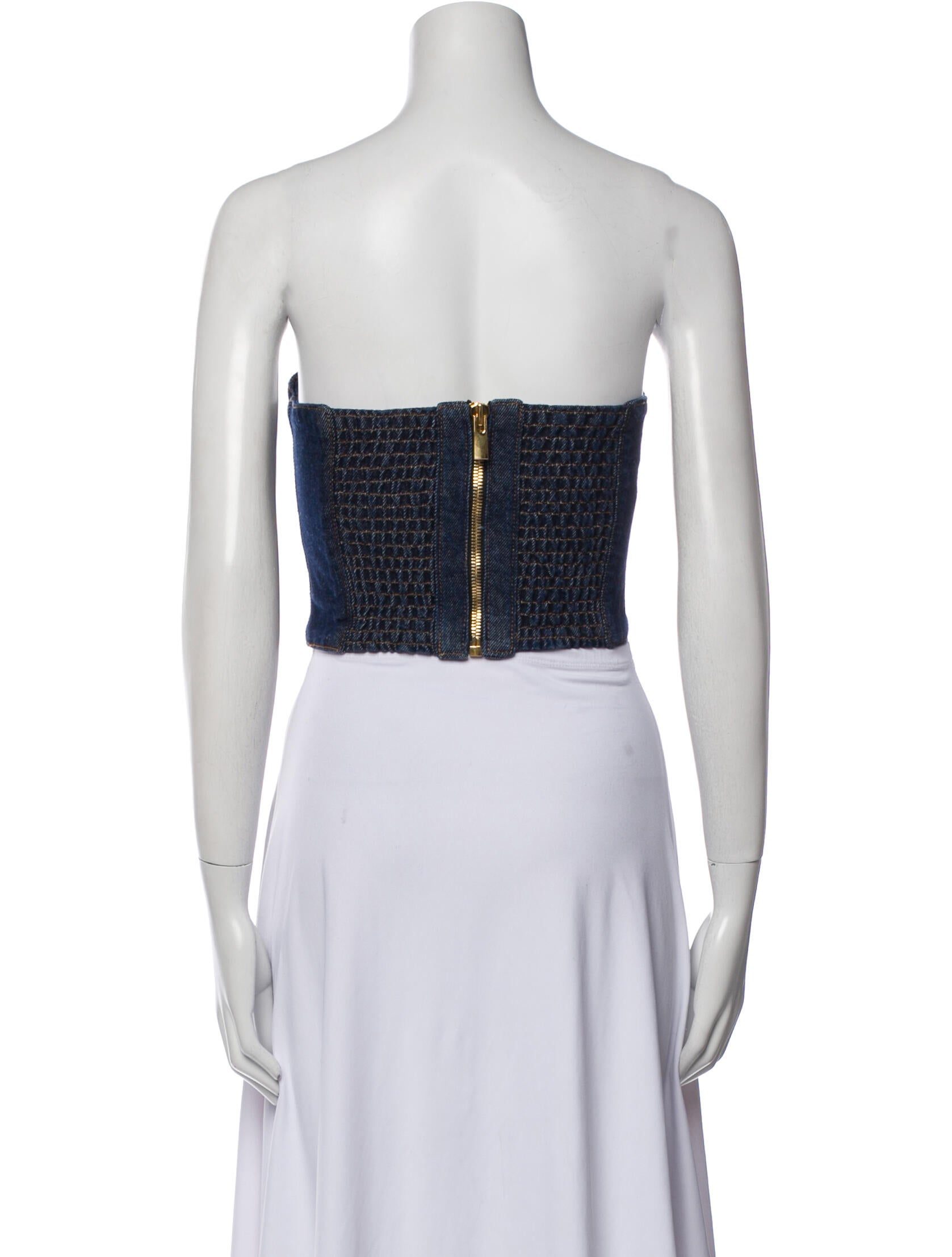 Magda Butrym Strapless Crop Top