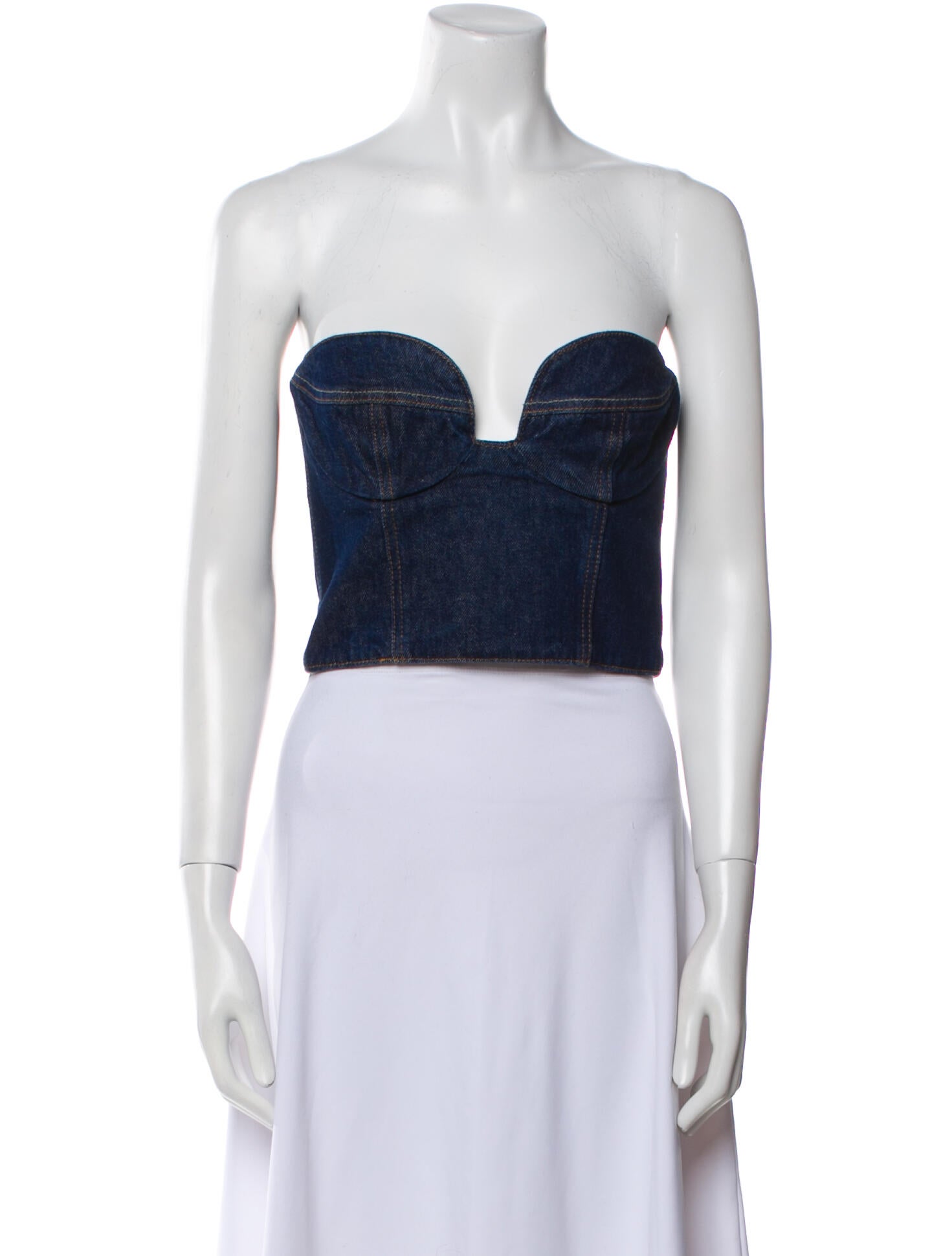 Magda Butrym Strapless Crop Top