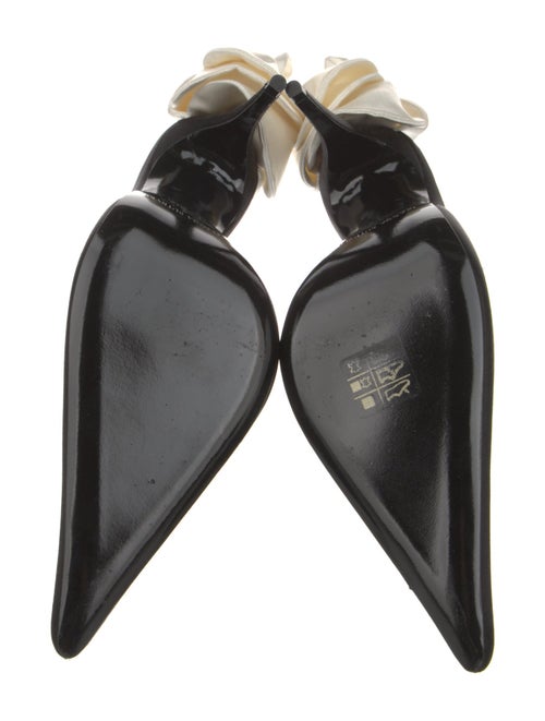 Magda Butrym Satin Beaded Accents Slingback Pumps