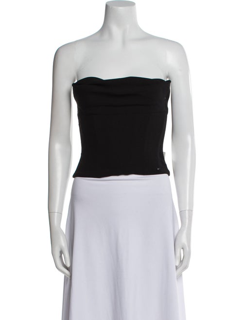 Magda Butrym Wool Strapless Crop Top
