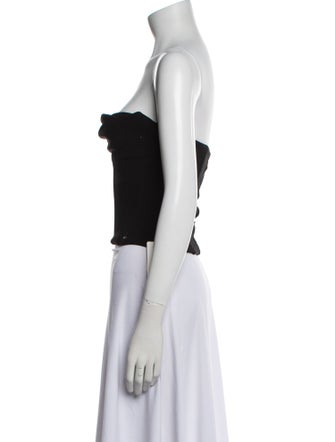 Magda Butrym Wool Strapless Crop Top