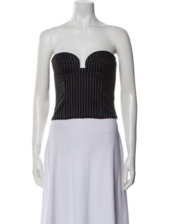 Magda Butrym Wool Striped Crop Top