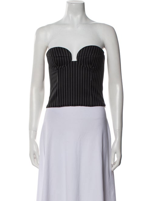 Magda Butrym Wool Striped Crop Top