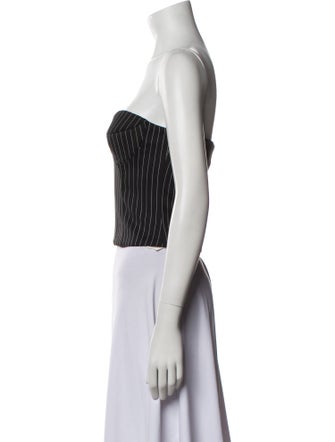 Magda Butrym Wool Striped Crop Top