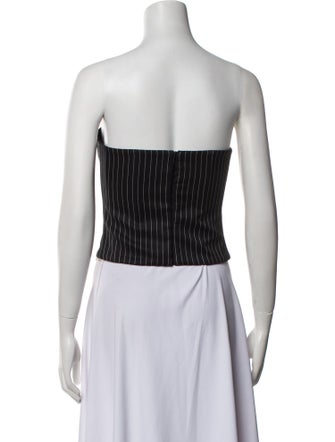 Magda Butrym Wool Striped Crop Top