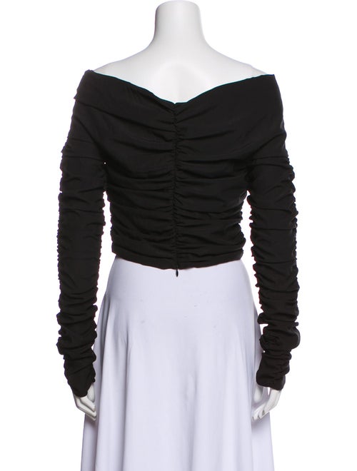 Magda Butrym Silk Off-The-Shoulder Crop Top