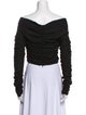 Magda Butrym Silk Off-The-Shoulder Crop Top