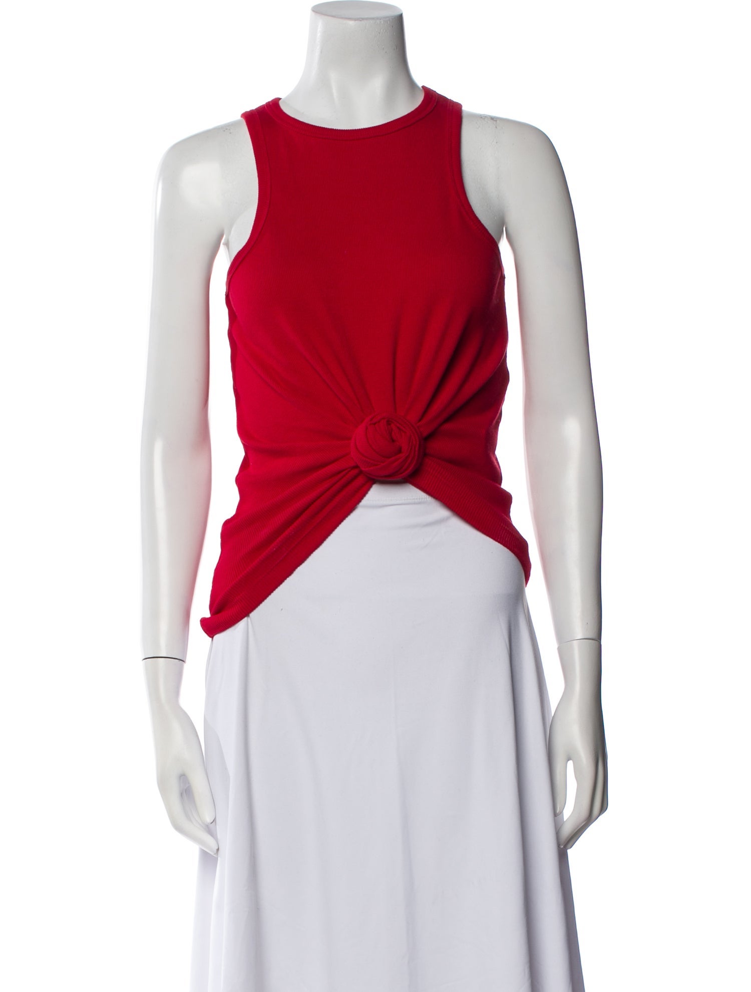 Magda Butrym Crew Neck Sleeveless Crop Top