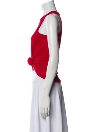 Magda Butrym Crew Neck Sleeveless Crop Top