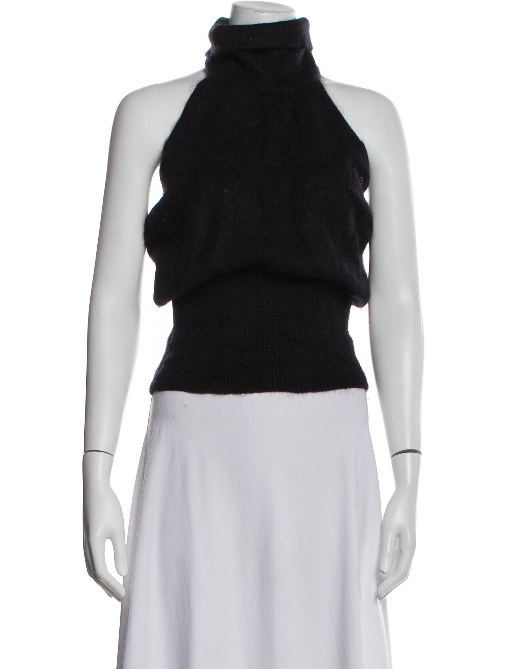 Magda Butrym Kid Mohair Turtleneck Crop Top