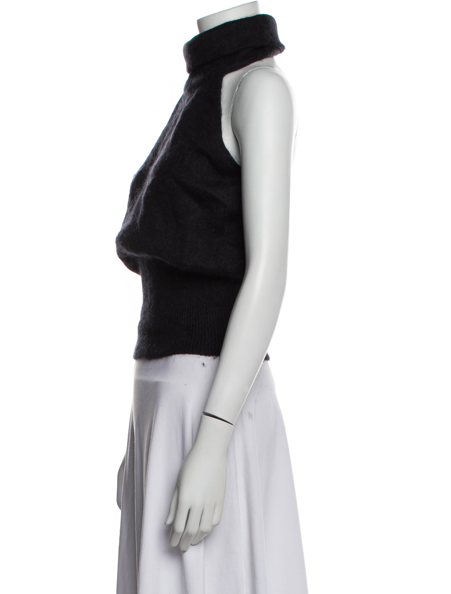 Magda Butrym Kid Mohair Turtleneck Crop Top