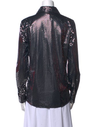 Magda Butrym Polka Dot Print Long Sleeve Button-Up Top