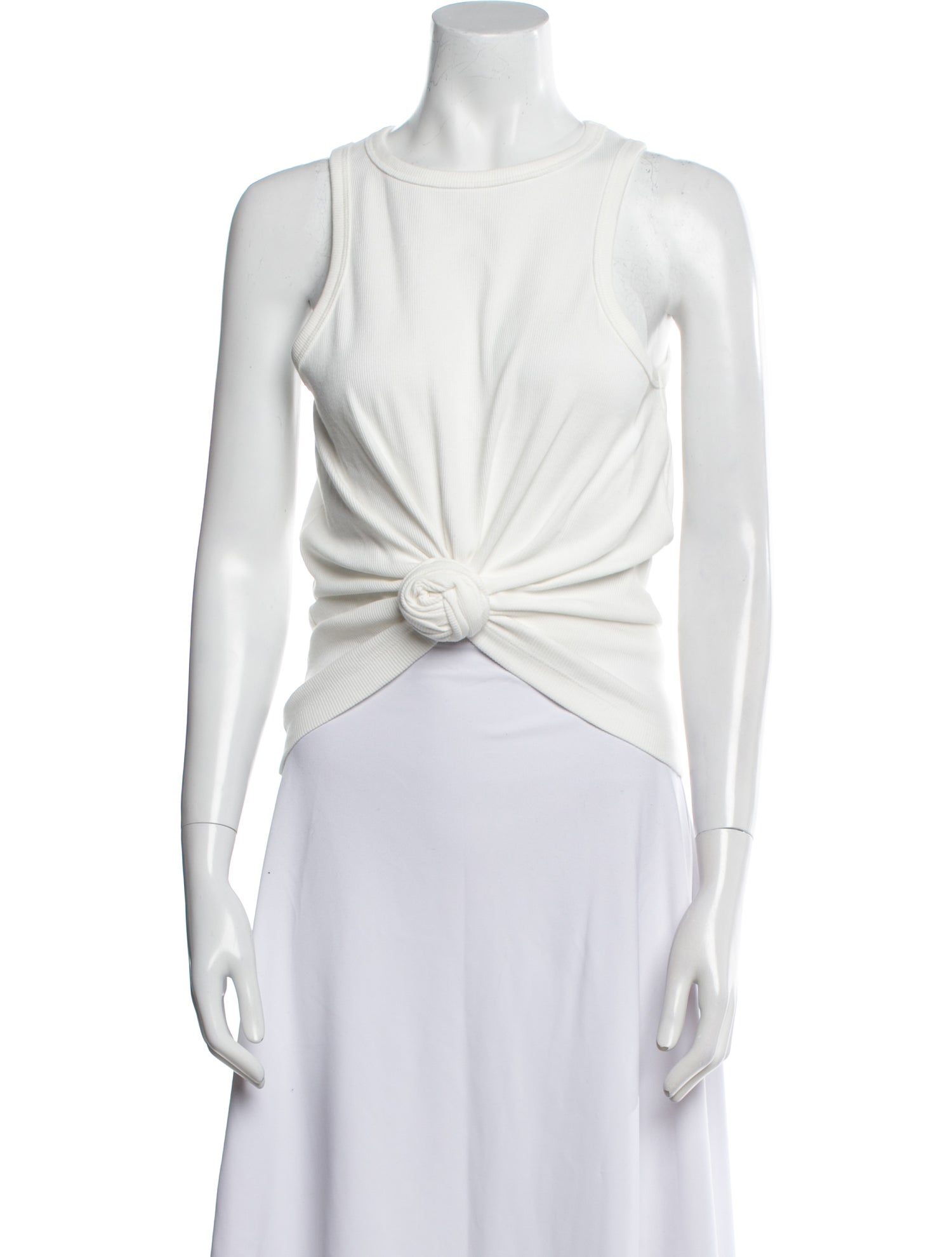 Magda Butrym Crew Neck Sleeveless Crop Top