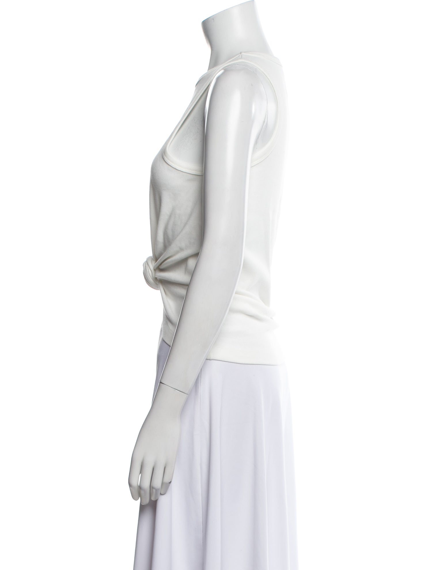 Magda Butrym Crew Neck Sleeveless Crop Top