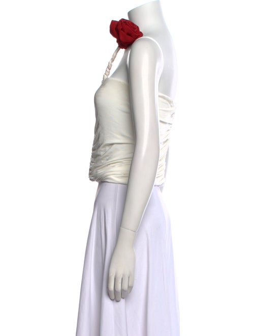 Magda Butrym One-Shoulder Sleeveless Crop Top