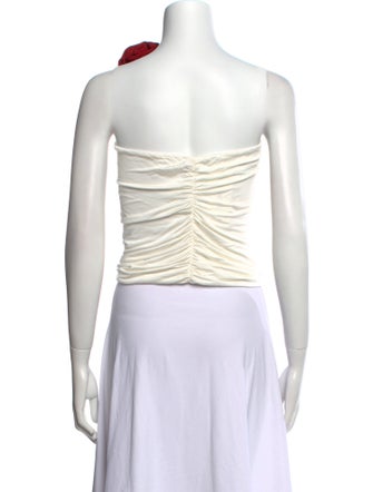 Magda Butrym One-Shoulder Sleeveless Crop Top